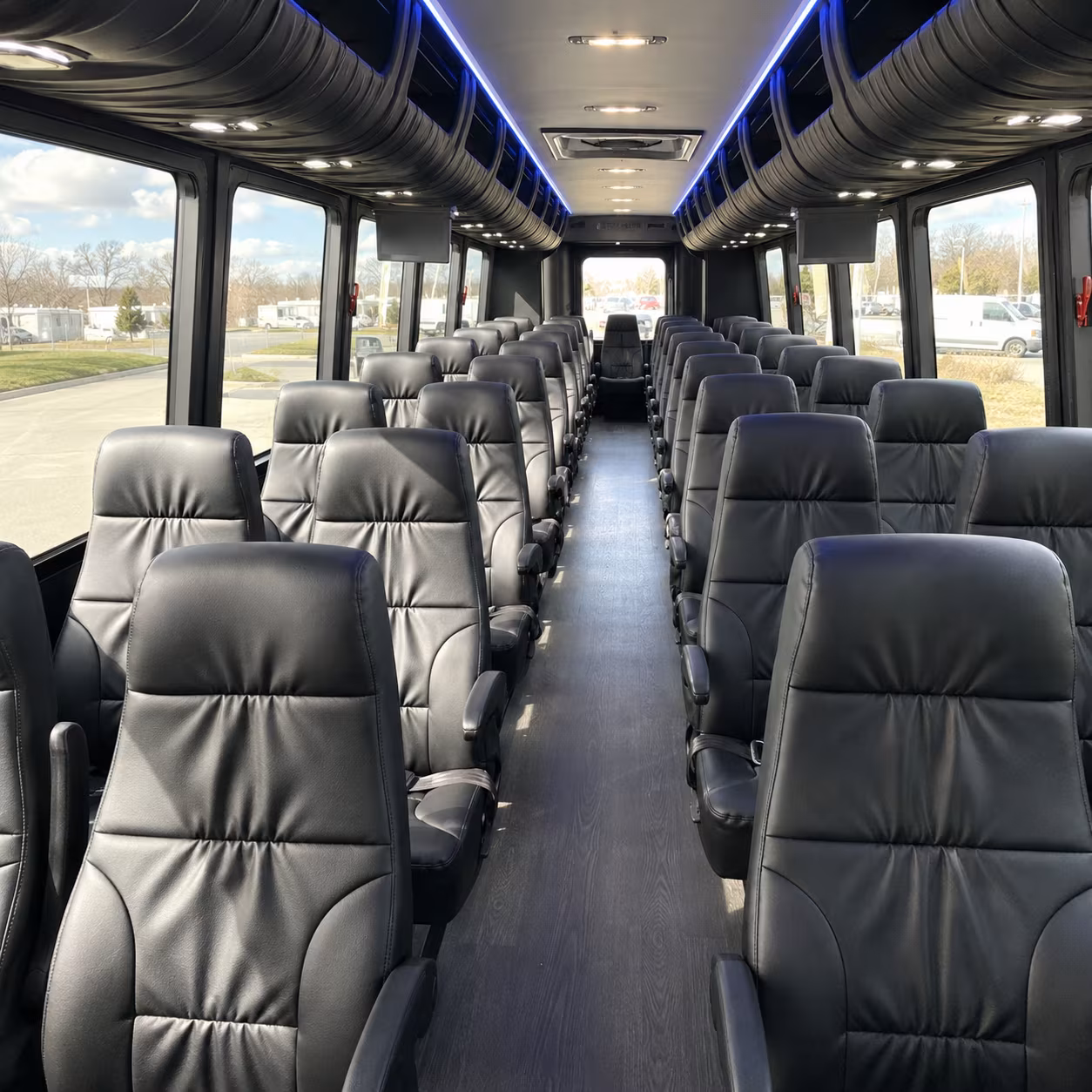 lawrence 25 passenger minibus inside