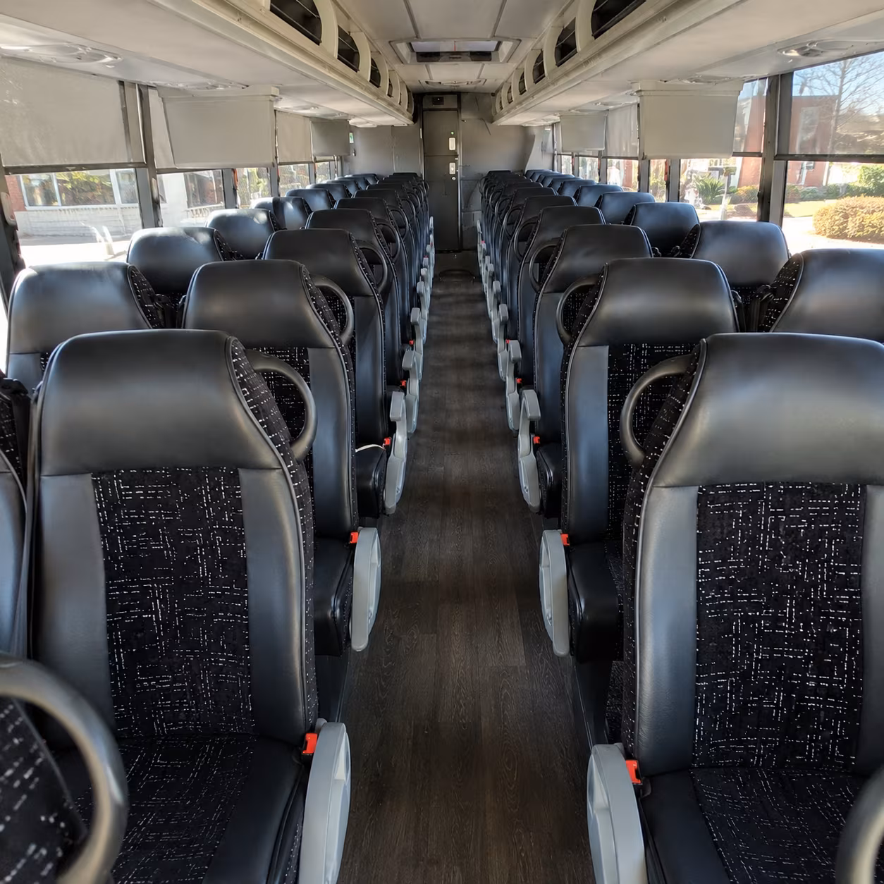 lawrence 54 passenger charter bus inside