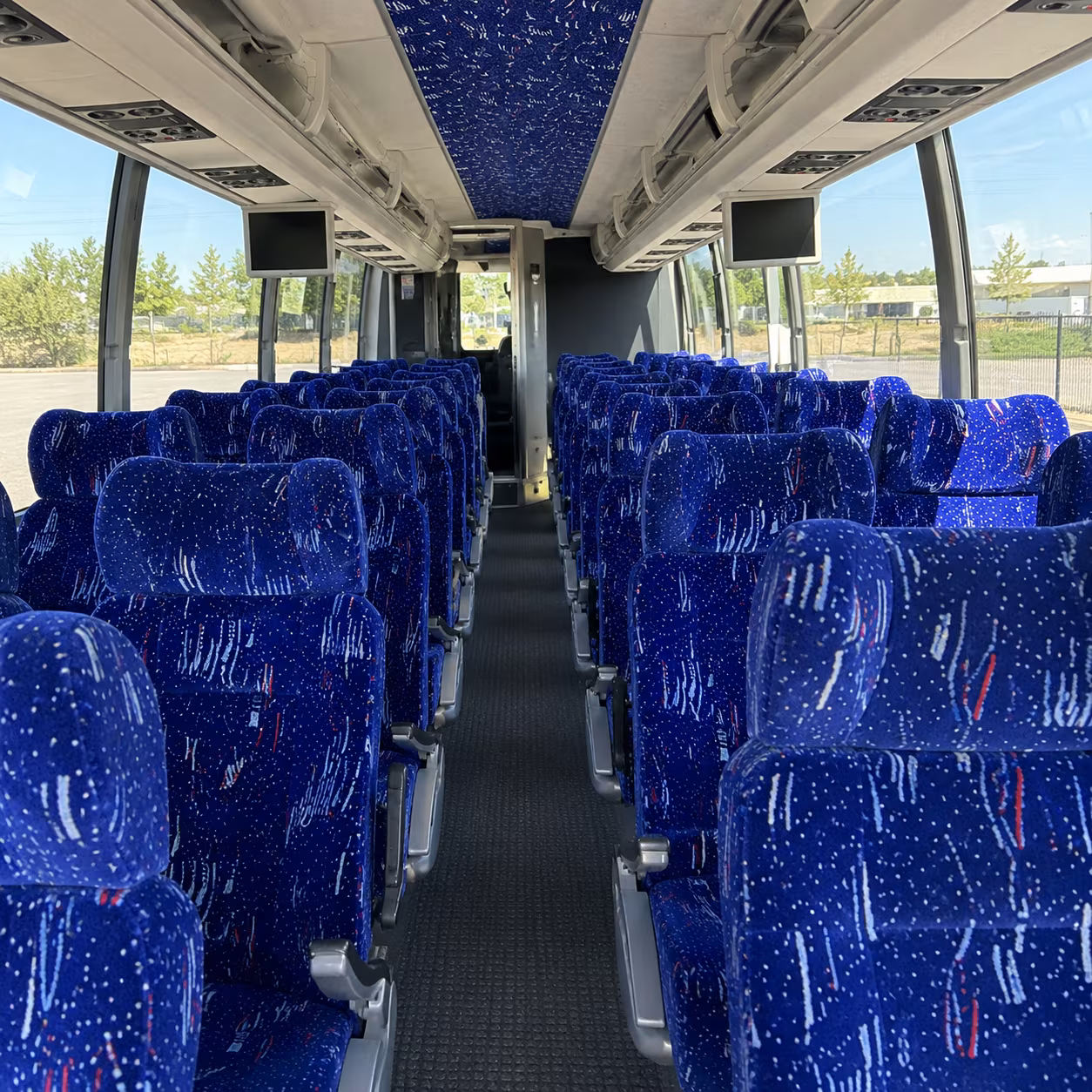 lawrence 54 passenger charter bus interior