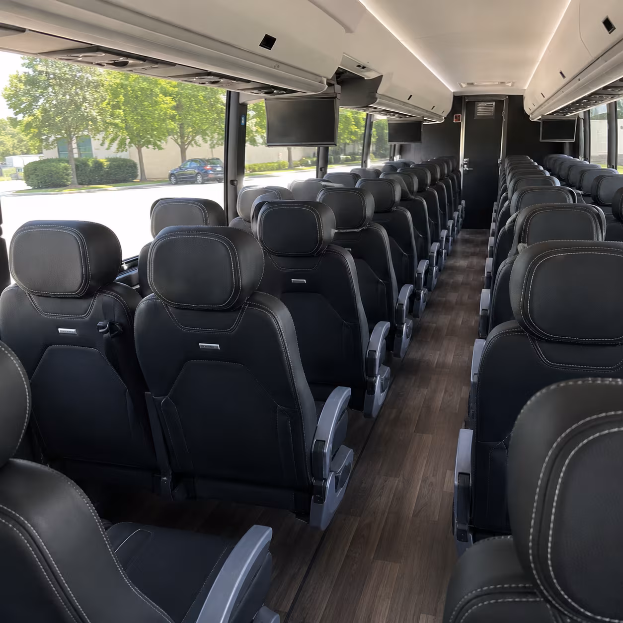 lawrence 56 passenger charter bus interior