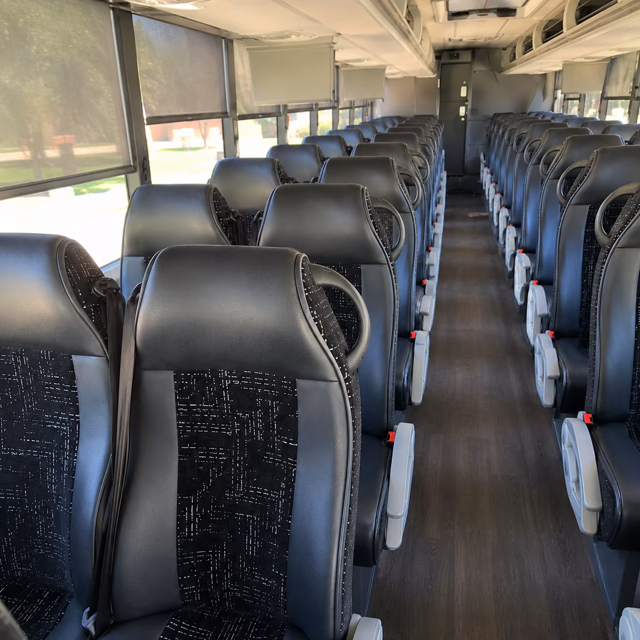 lawrence charter bus inside