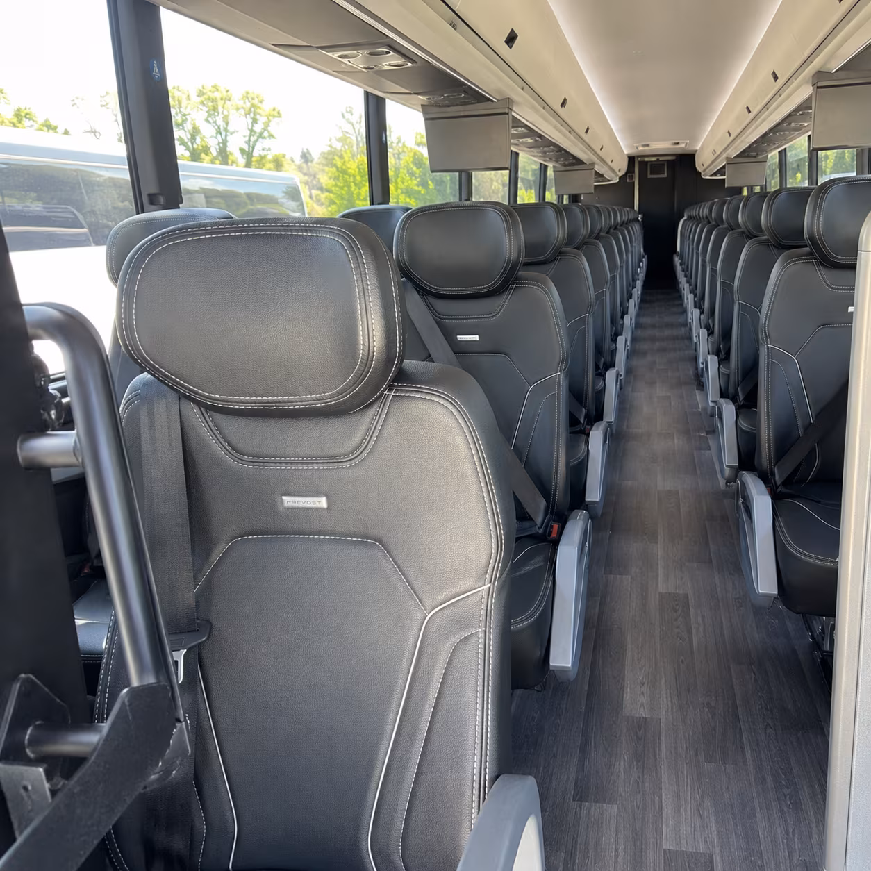 lawrence charter bus interior