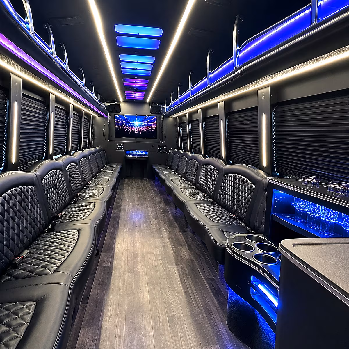 lawrence party bus interior